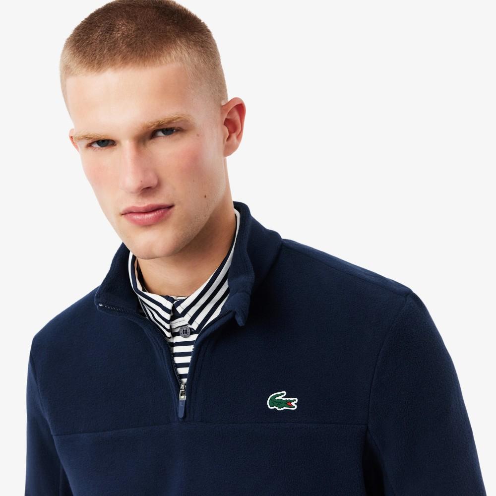 [Lacoste] Men's Golf Fleece Half-Zip Long-Sleeve Sweatshirt SH4809-55N166