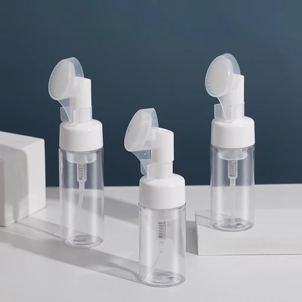 Silicone Brush Soap Foaming Bottle PET Facial Cleanser Bottle Facial Cleaning