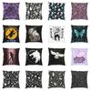 Halloween Witchcraft Witch Cushion Cover Soft Gothic Crow Cat Throw Pillow Case for Sofa Square Pillowcase Bedroom Decoration