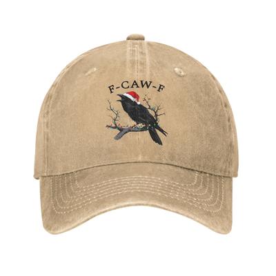 Merry Christmas FCawF Crow Sun Baseball Cap  Men Women Custom DIY Hip Hop Hats Summer Outdoor Sport Adjustable Baseball Caps