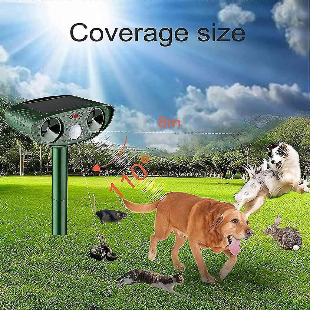 Ultrasonic Cat Repeller, Solar Powered Cat Repeller, Ultrasonic Rodent Repellent With Motion Sensor, Waterproof Outdoor Cat Repeller For Anti Cats Dog