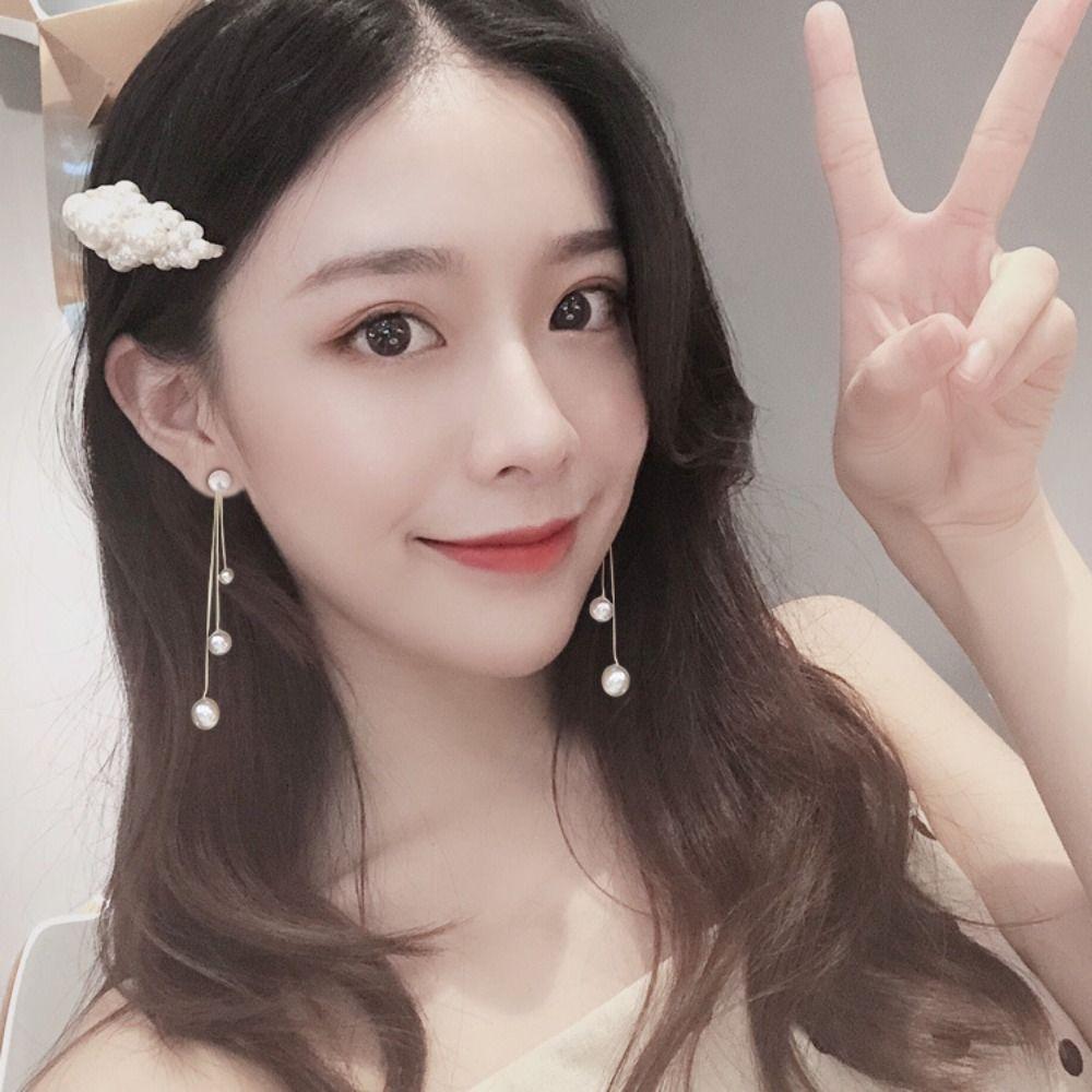 Charm Jewelry Pearls Tassel Earrings Women Accessories Drop Dangle Earrings Evening Wear