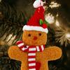 6 Pcs Gingerbread Man Ornaments Fabric Gingerbread Figurine Christmas Tree Decorations for Holiday Home