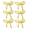 Alloy Construction Bow Napkin Rings Metal Bow Design Secure Hold