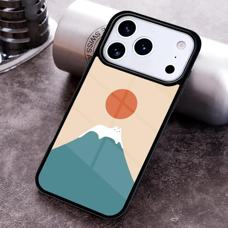 Кот Фудзи Япония Пейзаж с волнами Чехол для телефона Для iPhone 17 16 15 14 13 12 11 Pro Max Plus 17Air Мягкий силиконовый чехол