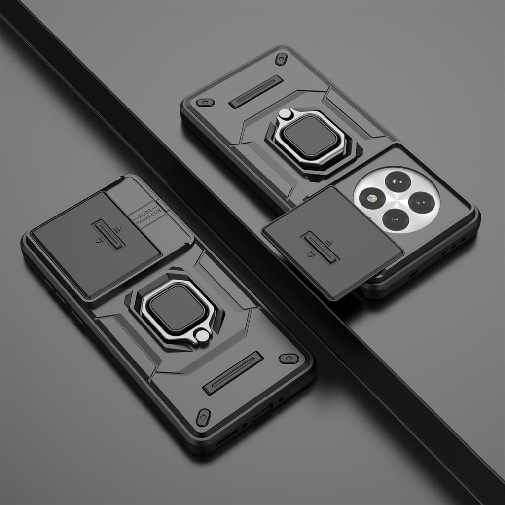 For OnePlus 13 Case PC+TPU Kickstand Phone Protector with Lens Cover