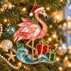 Flamingo Hanging Ornaments Christmas Ornament Acrylic Coastal Tree Decoration Winter Holiday Party Favors Tropical Beach Pendant for Xmas Tree Home