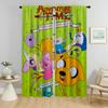 Плотные шторы для комнаты 2 панели Adventures Time Современные шторы для гостиной Shades Partition Home Interior Шторы для кухни