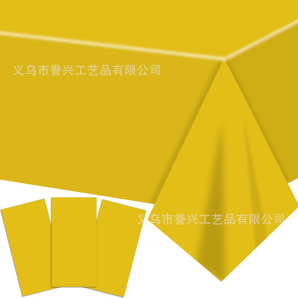 Spot Disposable Pe Party Festival Tablecloth Solid Color Pe Tablecloth Decorative Atmosphere Layout Waterproof And Oil-Proof