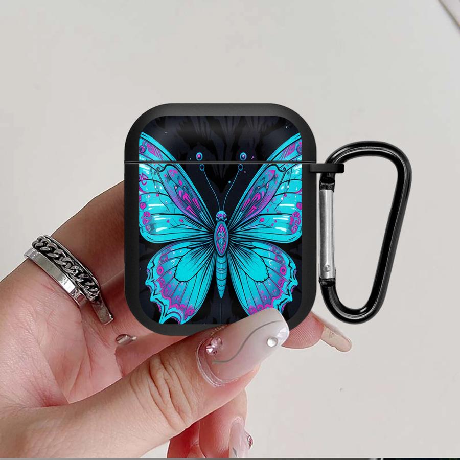 Чехол для наушников Чехол-крышка Для Airpods 1 Pro Pro3 Pro2 2 3 4 Белые Синие Бабочки Цветы