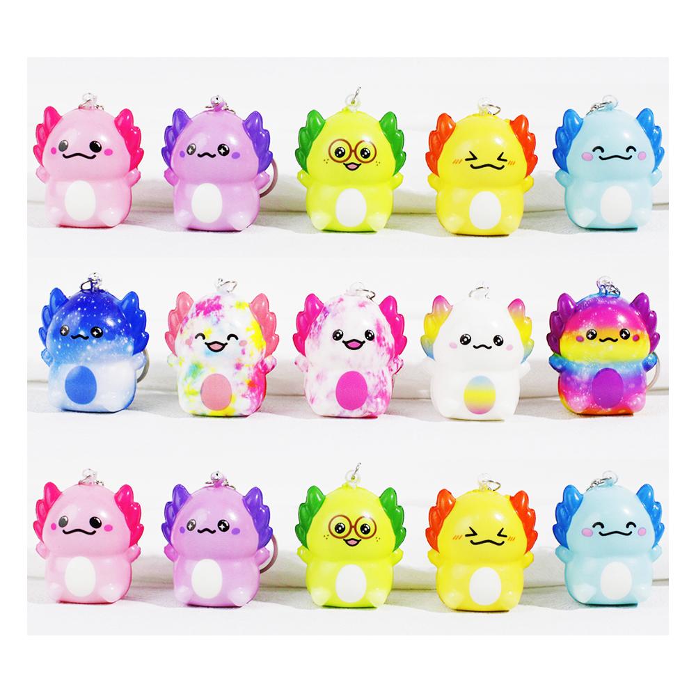 Kawaii Salamander Squeeze Toy Non-Toxic PU Foam Design Quick Delivery Factory Supply Anti-Stress Portable Anxiety Relief Gift