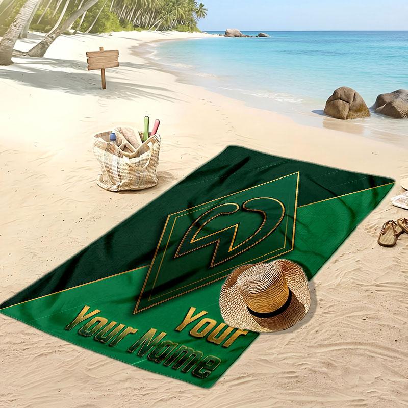 Werder Bremen FC Personalized Printed Beach Towel Soccer Logo Support Custom Name Text Absorbent Towel For Sport Travel Special Gift
