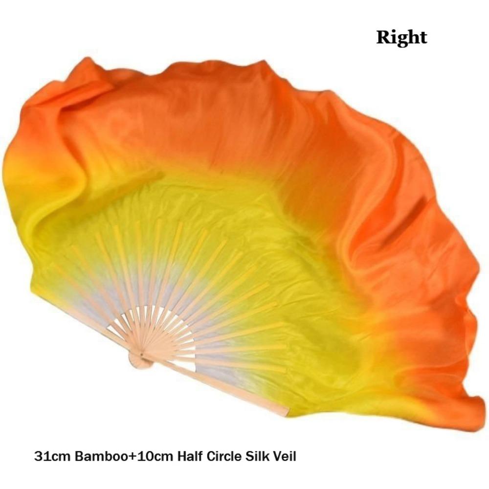10/20 см Полукруглый Шелковый Занавес Пары Танца Янко Бамбуковые Веера Ручная Окраска Веер для Взрослых Ребенок Женщины