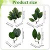 KALIONE 4 Pcs Fish Leaf Pad - 4 Styles Betta Leaf Hammocks with Suction Cup, Fish Tank Accessories Aquarium Décor for Simulating Natural Habitats