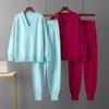 Women's Autumn Winter V Neck Sweater Two Piece Set Knitted Pants Suits Fashion Casual Pullover Tracksuits Outwear