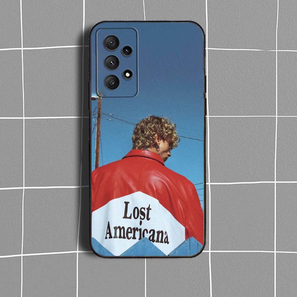 MGK L-LOST A-AMERICANA Phone Case For Samsung Galaxy A73,31,32,72,41,53,52,71,22,5G,Note,J7,8,9 Soft Black Cover