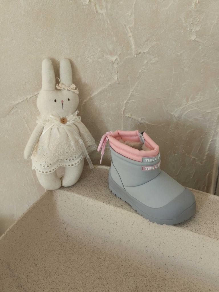 XSHX Paris Bauhaus | Boys and Girls Winter Waterproof Ski Snow Boots Full Rubber Non-slip Outsole Thickened Long Hair