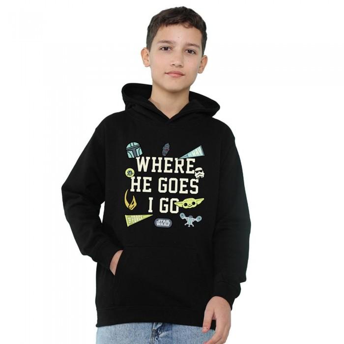 Star Wars The Mandalorian Childrens/Kids Where He Goes Badges Grogu Hoodie