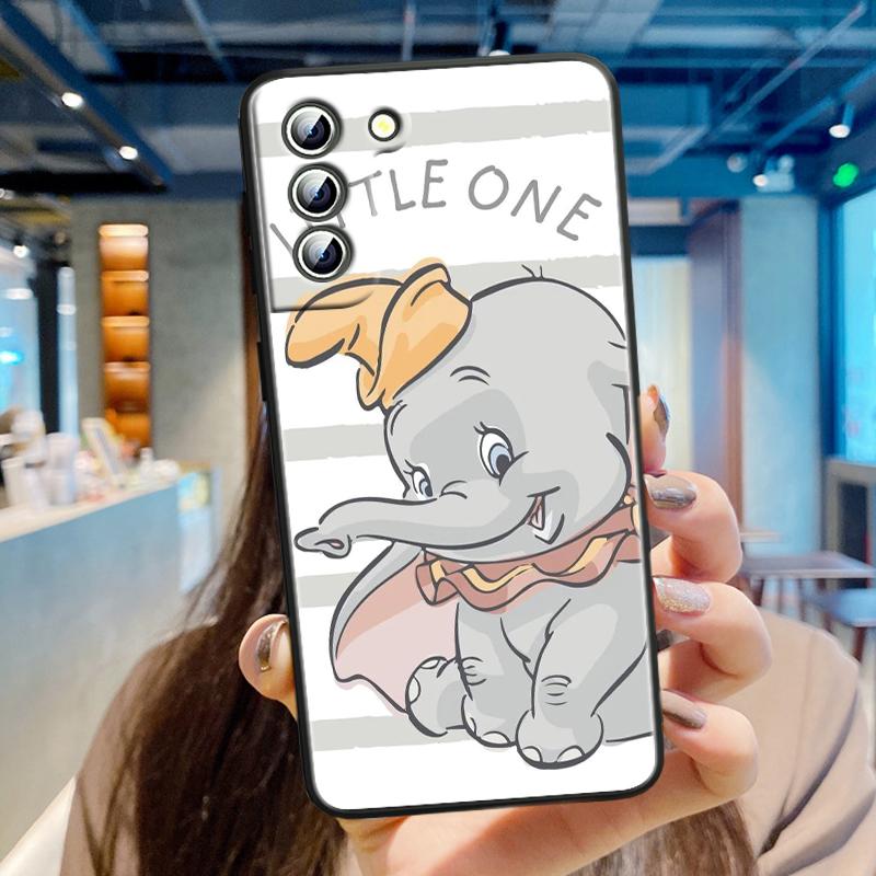 Милый мультфильм Дамбо для Samsung Galaxy S24 S23 S22 S21 S20 FE S10 S10E Plus Ultra Pro Lite 5G черный чехол для телефона