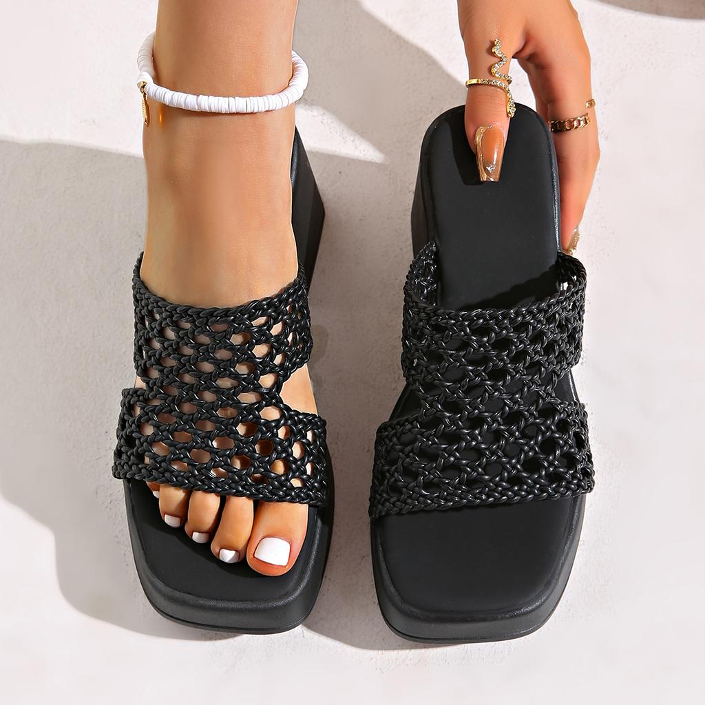 Fashion 2024 New Women Trend Walking Comfortable Shoes Summer Chunky High Heel Platform Open Toe Casual Fashion Sandals Shoes for Women