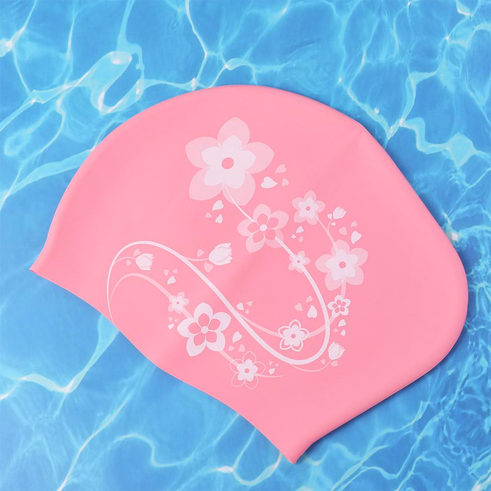 Soft Flower Swim Headgear Elastic Snorkeling Cap Surfing Hat Floral Diving Hat  Surfing
