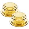 Corning Pyrex Belle Amber Heat-Resistant Glass Dinnerware Collection