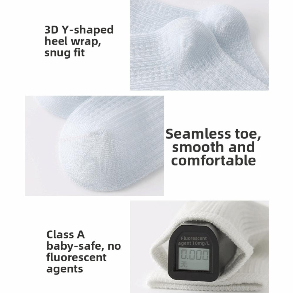 4 Pairs Breathable Newborn Socks Thin Summer Socks New Baby Mesh Socks Birthday Gifts