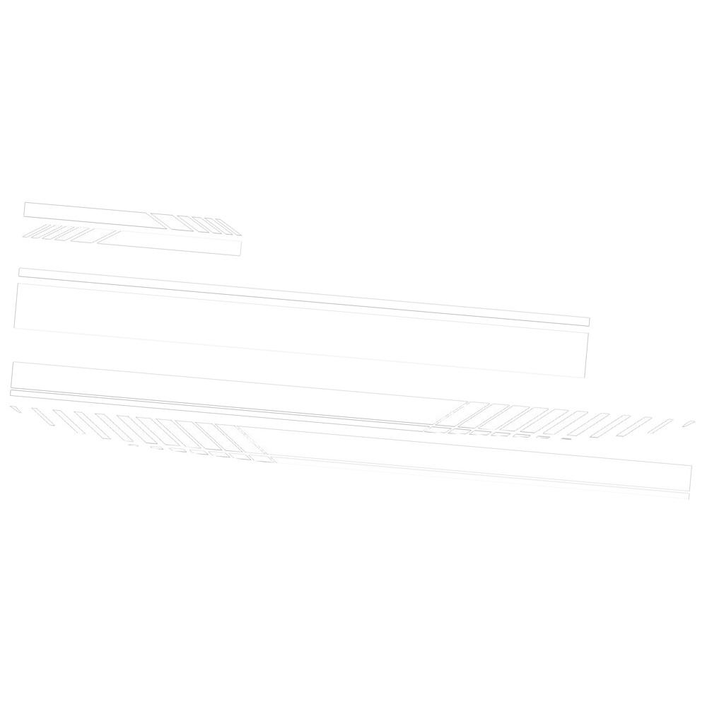 5 PCS Universal Red Car Racing Body Side Stripe Skirt Roof Hood Decal Sticker for All Cars PVC Decal