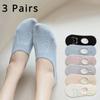 1/3 Pairs Women's Bear Pattern Boat Socks Non-Slip Non-Falling Invisible Socks Thin Socks