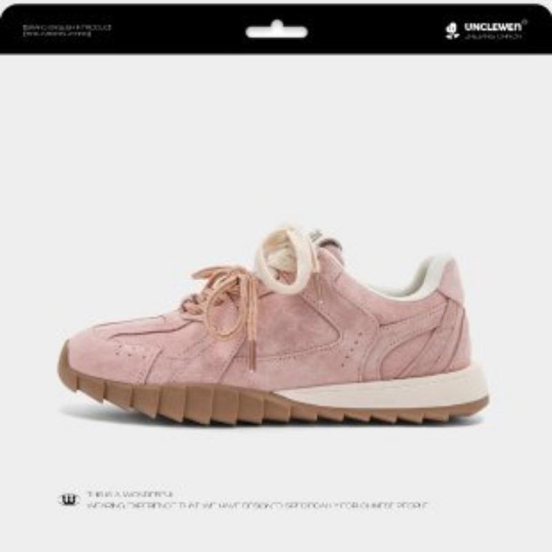 Spring New Flat-bottomed Retro Sports Casual Jogging Shoes, Lightweight and Versatile Soft-soled Single Shoes for Women