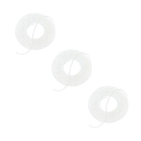 Шариковые цепочки Arico Nail Art, 1 мм x 90 см, серебро, 3 шт.