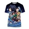 Summer Fashion Anime Devil Killer 3D Printed T-shirt Neutral Harajuku Style Cool Anime T-shirt