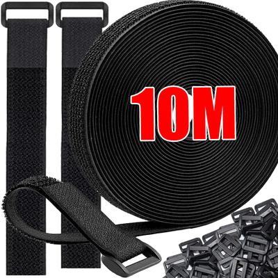 10/5M многоразовые нейлоновые стяжки для крепления кабеля, регулируемые самоклеящиеся фиксирующие ремни, застежка-липучка для управления кабелем
