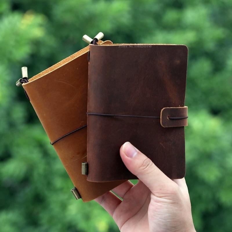 New Leather Handmade Retro Watercolor Book Travel Sketch Hand Account Water Color Painting Creation Portable Hand Painting Book