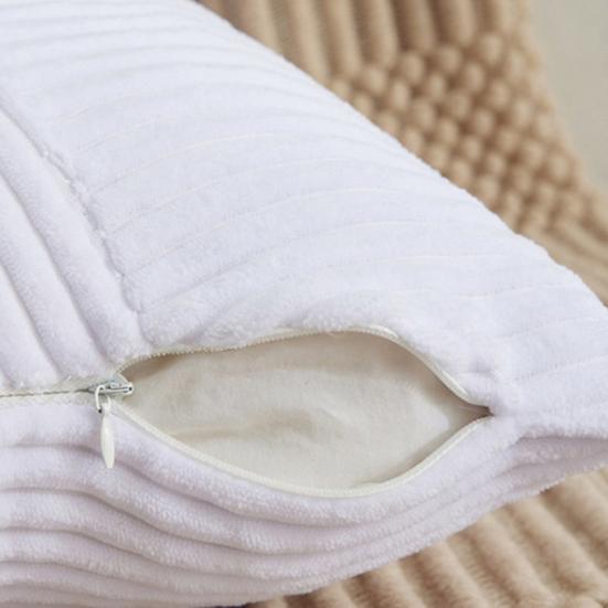 Бохо Текстурная Наволочка Вельветовая Полосатая Лоскутная Наволочка 18x18 Дюймов Рустикальная Наволочка для Фермерского Дома Дома Дивана Дивана Кровати Гостиной