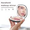 Дорожное зеркало для макияжа, 3 цвета, светодиодное, двустороннее, 5X/10X, увеличительное, с регулируемой яркостью, сенсорное, портативное, портативное, для женщин и девочек, складное косметическое зеркало