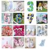 100CM Mosaic Number Frame 0-9 Balloon Filling Stand Number Marquee Frame Baby Shower Birthday Anniversary Party Decor