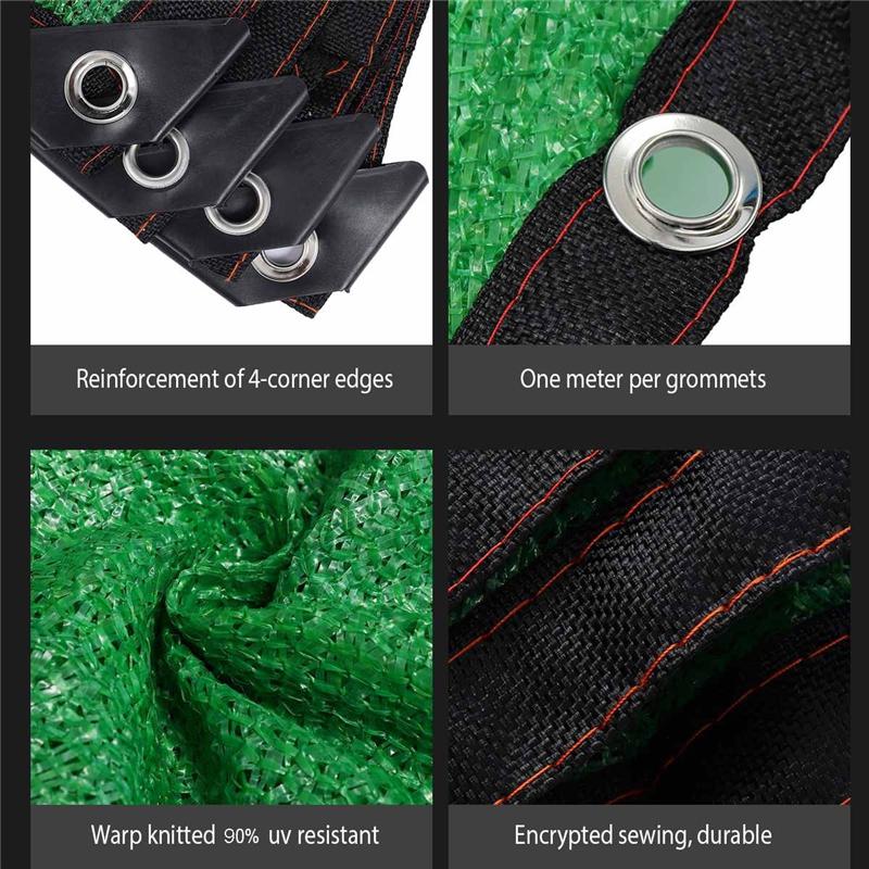 6 Sizes Green Anti-UV HDPE Privacy Netting Sunshade Cover Netting Garden Screening Windbreak Fence for Balcony Yard Garden