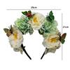 Bohemian Style Hair Hoop Artificial Flowers Headdress Trend Hairband  Women