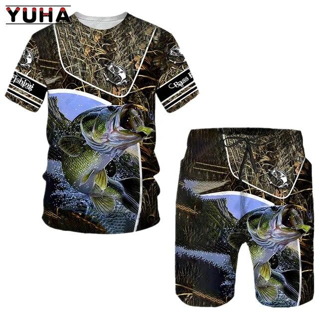 Мужские летние шорты с рыбой, мужская одежда для охоты, кемпинга, 3d принт, спортивные бестселлеры, спортивные костюмы, спортивная одежда
