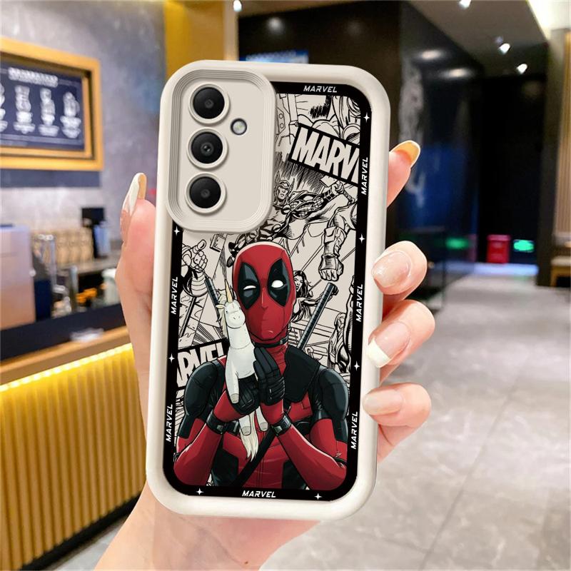 Чехол для телефона Marvel Deadpool для Samsung Galaxy A15 A25 A35 A55 A51 A71 A72 A73 A52 A52s A53 A54 Мягкий 4G 5G Мягкая накладка