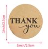 500Pcs Round Kraft Handmade Stickers Scrapbooking For Package Thank You Sticker