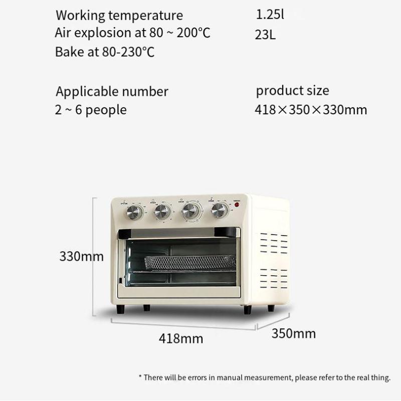 Воздушная духовка для жарки, большая емкость, два в одном, паровая жарка, аэрофритюрницы, безмасляная двухслойная электрическая печь для выпечки