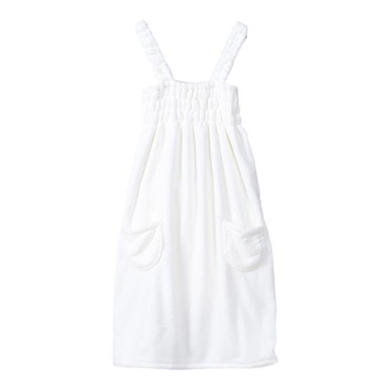 Коралловый флисовый банный халат, быстро впитывающий, быстросохнущий, эластичный, без рукавов, плиссированный, с карманами, свободный, на подтяжках, одежда для пляжа, спа, бассейна, банный халат