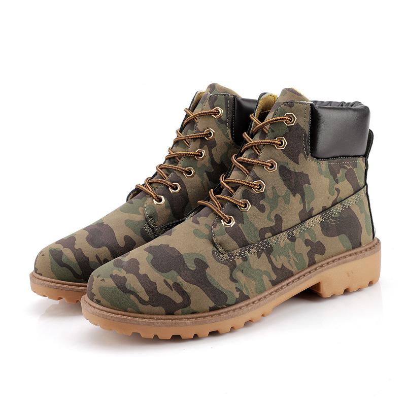 Новые британские ботинки Мартин Мужские на шнуровке из ПУ кожи Мужская обувь Тренд Высокие повседневные зимние ботинки Утолщенные Оптом