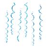 6 Pcs Colorful Ceiling Swirl Foil Decorations Plastic Hanging Spiral Streamers for Wedding Birthday Graduation New Year Party Decoration