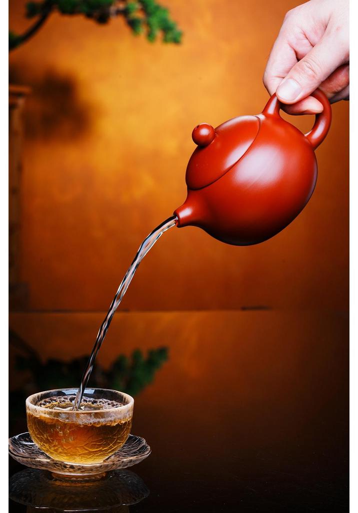 Small Xishi Yixing Red Clay Da Hong Pao Teapot for Kung Fu Tea Ceremony