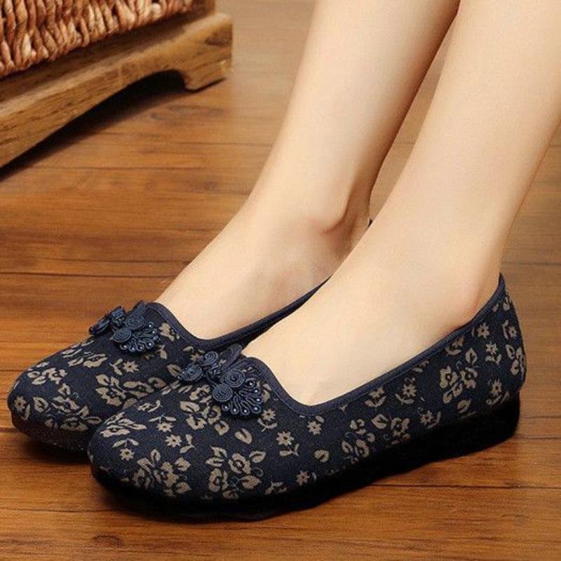 Обувь для мам, сетчатая обувь, женская обувь в этническом стиле, тканевая обувь, повседневная обувь, женская обувь в старом Пекине, тканевая обувь, рабочая обувь