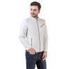 Genuine Lambskin Men's Jacket White Handmade Leather Classy Biker Stylish Soft