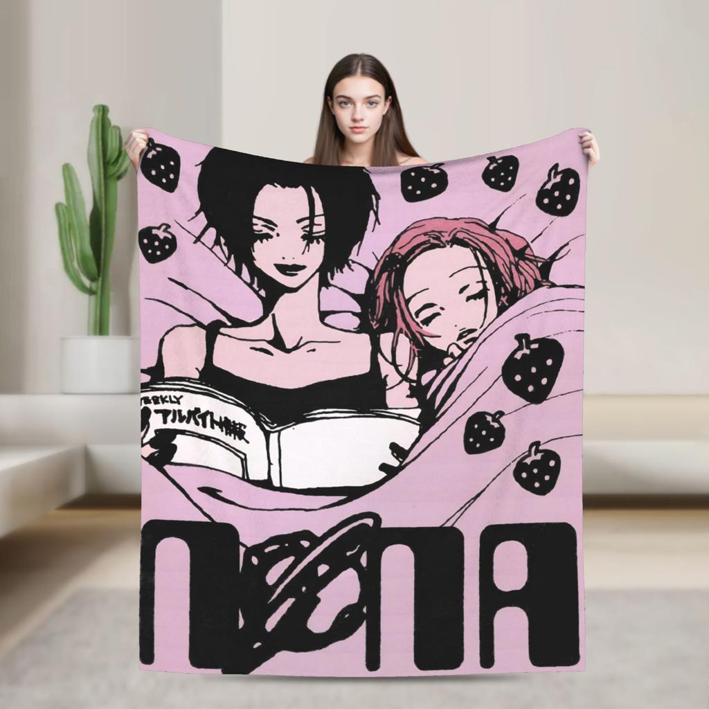 Nana Anime Blankets  Flannel Funny Soft Throw Blankets for Chair Covering Sofa Autumn/Winter